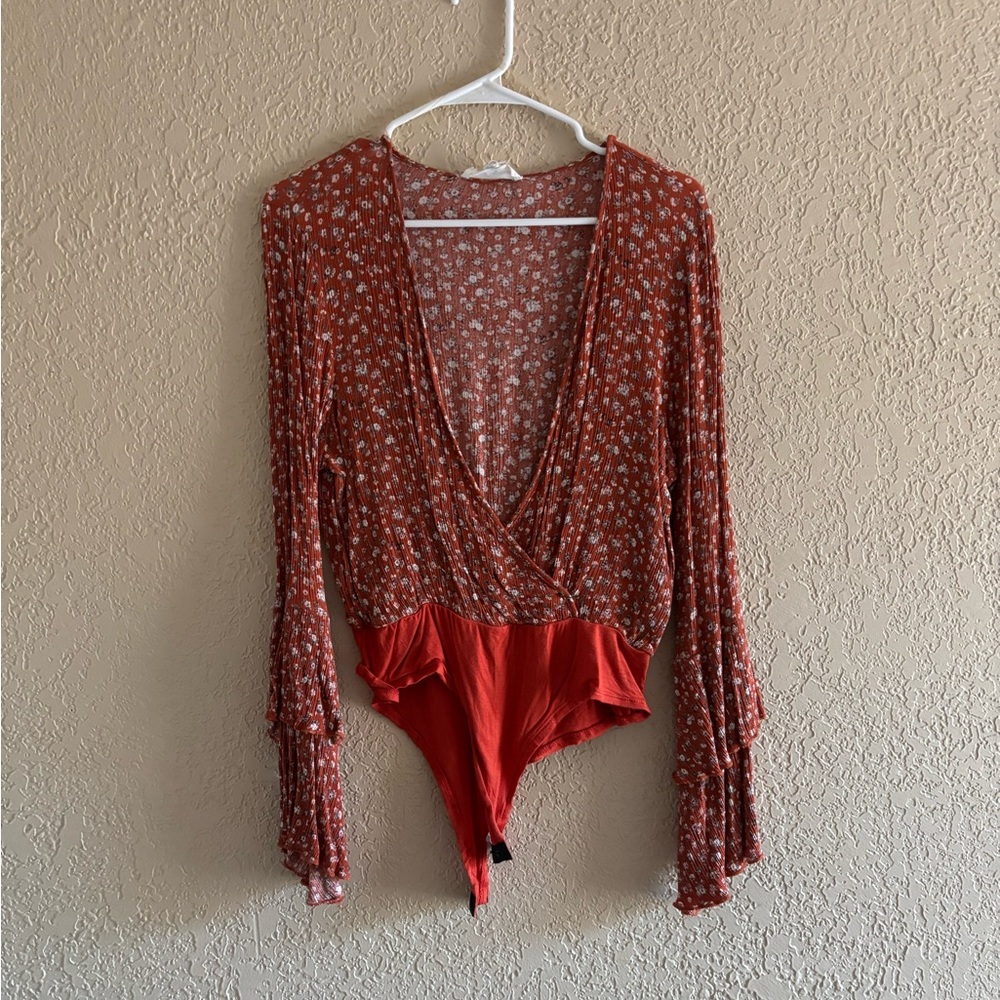 Rust Floral Bodysuit